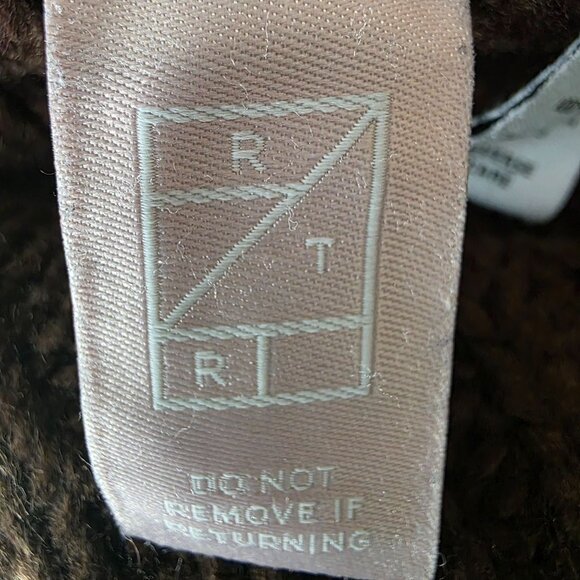 525 Brown Cable Knit Half-Zip Pullover Sweater,  Size S - Picture 7 of 13